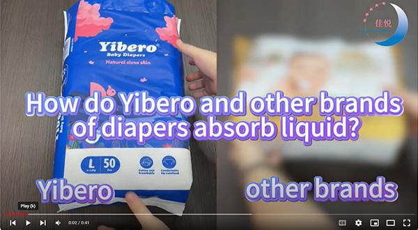 ¿Cómo absorben líquido Yibero y otras marcas de pañales?